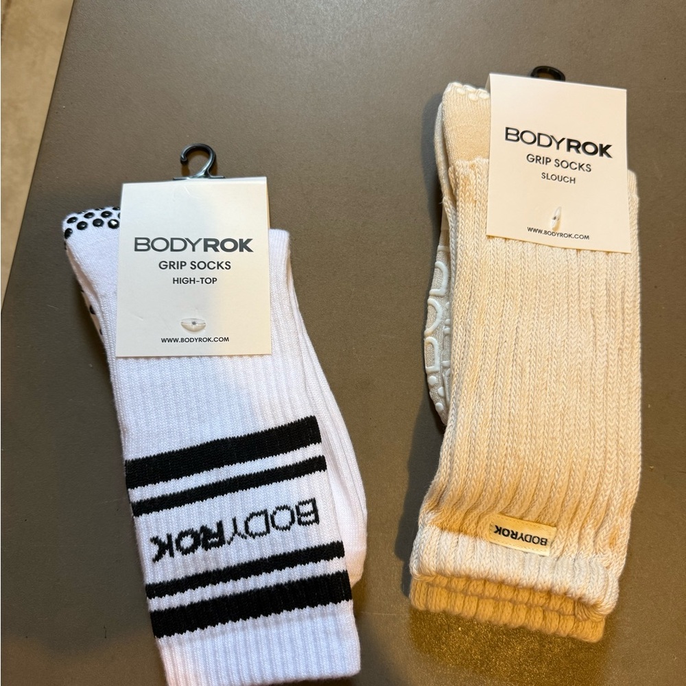Pilates Grip Socks - Black and White